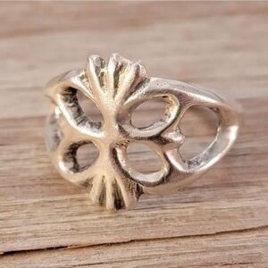 Vintage Sterling Wax Cast Organic Butterfly Ring